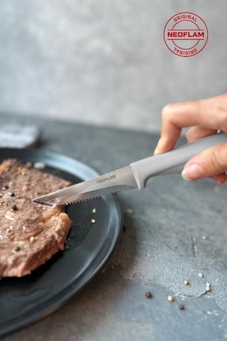 Neoflam Fika Microban Steak Bıçağı, Gri