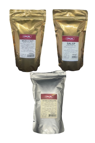 Orçel Muzlu Süt + Sıcak Çikolata + Salep 3 x 1 KG