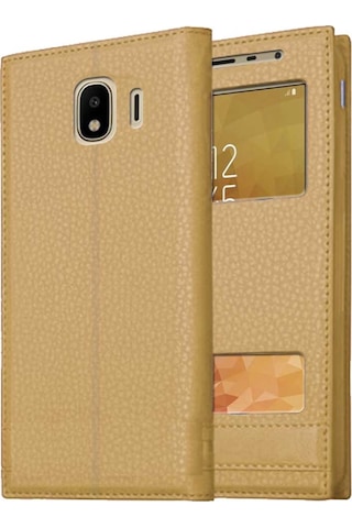 Samsung Galaxy J4 J400 Uyumlu Pencereli Kapaklı Magnum Kılıf