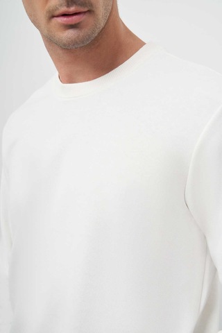 Morven Erkek Beyaz Basic Bisiklet Yaka Sweat-shirt 25ks063005600 Beyaz Beyaz