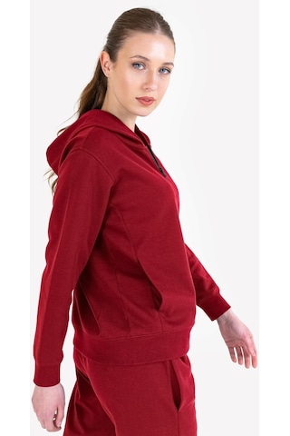 Lescon Kadın Fermuarlı Kapüşonlu Sweatshirt 23N-2219 Kırmızı