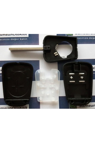 Opel Astra J Insignia Kumanda Kabı Anahtar Kabı 2 Buton Logolu