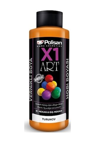 Polisan X1 Art Vernikli Hobi Boyası Turuncu 120 ML