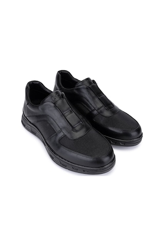 Tamer Tanca Erkek Hakiki Deri Siyah Sneakers & Spor Bot 298 3299-56602 Erk Bot Sk25-26 Sıyah Siyah