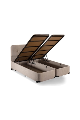 Nironyatak Luna Baza Ve Başlık Seti - 200X200 Cm Çift Kişilik Sandıklı Kumaş