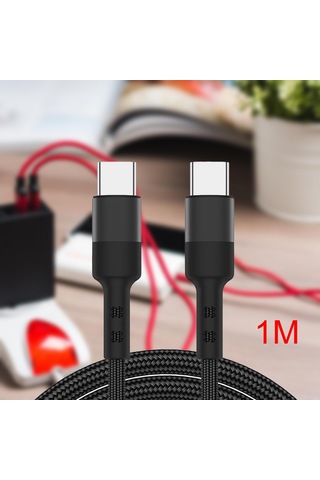 Suntek USB C Veri Kablosu 3.8 MM 100 CM Siyah