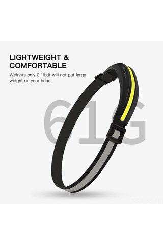 Jeemson Yüksek Parlaklıklı 400 Lümen Led Kafa Lambası - Şarj Edilebilir, 230 Açılı Beyaz