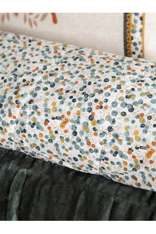 Bedline Wellsoft Kapitone Yatak Örtüsü Seti Çift Kişilik Wing Yeşil Yeşil