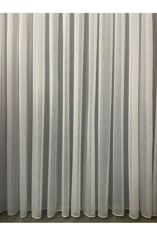Cortibo Foldet Keten Tül Perde Ekru Pilesiz , 200 X 190 Çok Renkli