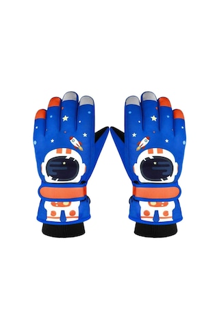 Suntek Çocuk Kayak Kış Eldivenleri Rüzgar Geçirmez Mavi-xl Mavi Xl Çok Renkli