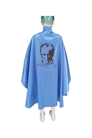 Atatürk Baskılı Mavi Pelerin-Yeni Sezon Pl1310