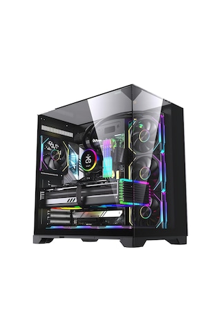 Snt Subzero Plus 7 X Argb Fan Uzaktan Kumanda Midi Tower Atx Siyah Oyuncu Kasası