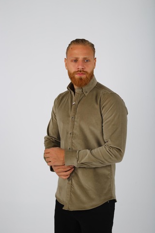 Brango 13345 Erkek Spor Gömlek Bej