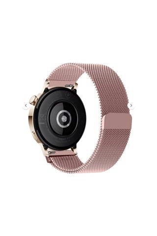Huawei Watch Gt3 Elegant / Gt2 42mm Uyumlu 20mm Manyetik Milanese Loop Metal Kordon Pembe