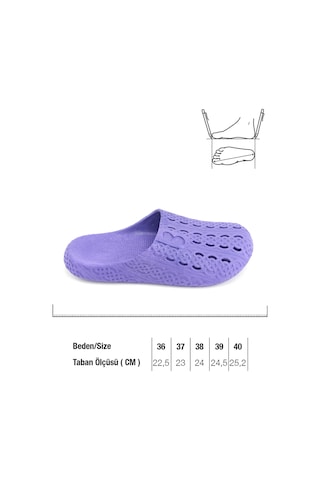 Gezer Yazlık Kadın Islak Zemine Uygun Airblow Esnek Rahat Taban Ev Bahçe Banyo Terlik Gt6yzm.15051.00.x49.d98 Lila