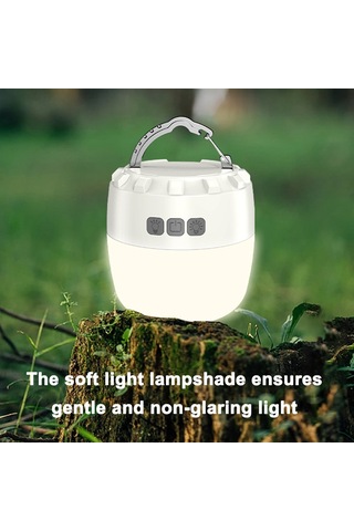 Teltree Uzun Ömürlü Led Kamp Lambası: 3 Renk Sıcaklığı, Şarj Edilebilir, Su Geçirmez, Taşınabilir Çadır Aydınlatması Bej