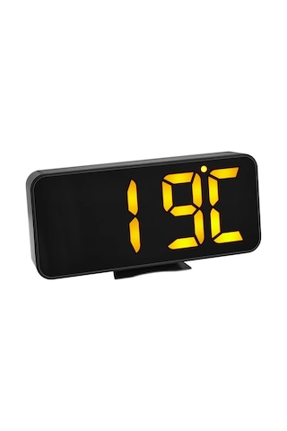 Dostmann Dijital Çalar Saat, 60.2027.01, Turuncu Led Rakamlı, İç Sıcaklık Göstergesi, Alarmlı, Siyah, U 178 X Çok Renkli