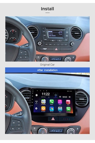Hyundai I 10 2014-2017 Uyumlu Multi Medya Navi Gasyon Usb Kamera Carplayer