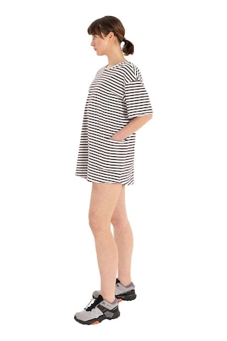 Inguz Stripe %100 Pamuk Şort Tulum Siyah - Beyaz
