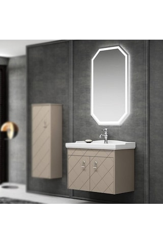 Orka - Dream 105 Banyo Dolabı Takımı Parlak Cappucino - 5000219- Diğer