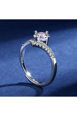 Mavi Bague Ringen Köpüklü Gerçek Mozanit Düğün Kadınlar Için Yeniden Boyutlandırılabilir Yü Kaliteli 100% 925 Gümüş Yüzük 57048677