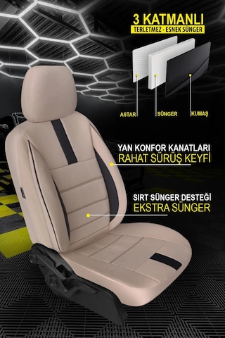 Skoda Favorit 781 1.3 135 Xlxglx 781 54 Hp 1993 Uyumlu Tay Tüyü Serisi Bej Oto Kılıfı Tam Set