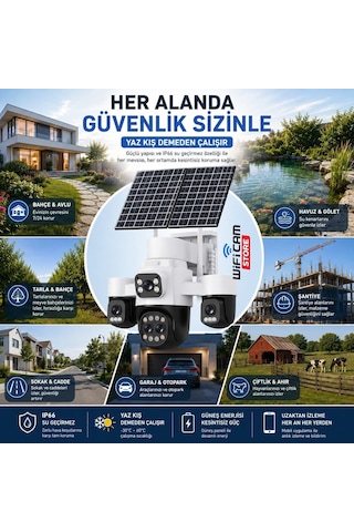 5 Lensli 6 Motorlu Hibrit Zoom 4g Solar Kameraa