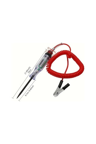 Willowhaven Kırmızı Yaylı Hat Dijital Göstergeli Araç Voltaj Test Cihazı Lcd Ekranlı 50v