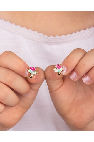 925 Ayar Gümüş Sevimli Arı Çocuk Küpesi