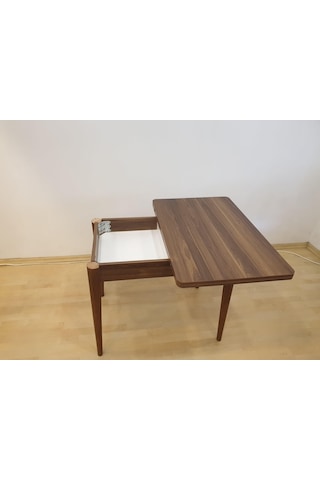 Erezogullari_Mobilya Damla Ceviz Açılır Döner Mutfak Masası 60*90