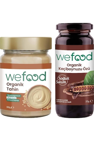 Wefood Organik Tahin 300 Gr + Organik Keçiboynuzu Özü 315 Gr Wefood Organik Tahin 300 Gr + Organik Keçiboynuzu Özü 315 Gr