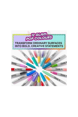 Fine Glam Pop Permanent Markör 12'li Bilister