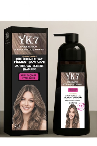 Yk7 Kozmetik Yk7 Küllü Kumral 7.1 Beyaz Kapatıcı Şampuan 300 Ml.