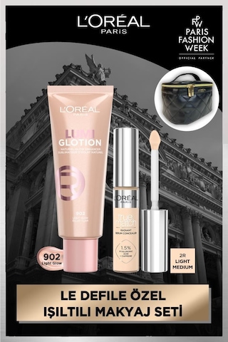 L'Oréal Paris Glotion 902 + True Match Serum Kapatıcı 2R + Çanta