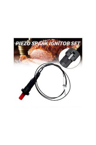 Ximistore9 Gaz Sobası/soğan Igniter: 18kv Basma Tuşlu Piezo Ateşleyici, 1m Kablolu, 18mm Montaj Deligi Ve İgnition Pin Seti Diğer
