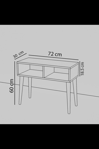 Retro Tv Sehpası Ünitesi- Meşe