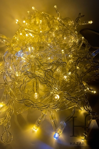 2.5 M Flaşlı 152 Ledli 24 Saçaklı Eklenebilir Ip65 Dış Mekan Şeffaf Kablolu Dekoratif Led Işık Gün Işığı Beyaz