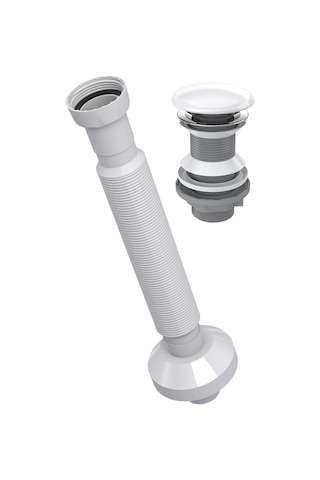 Monavit Seramik Kapaklı Beyaz Klik Klack Lavabo Süzgeci 32 Sifon Beyaz