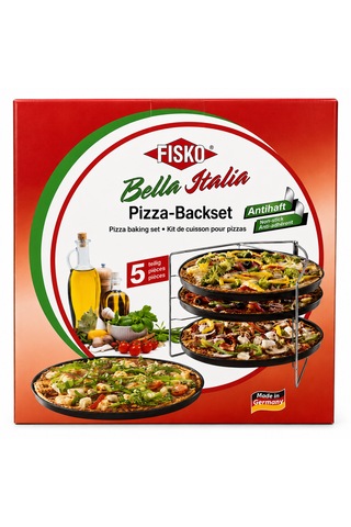 Fisko Pizza Pişirme Seti 5 Parça Siyah
