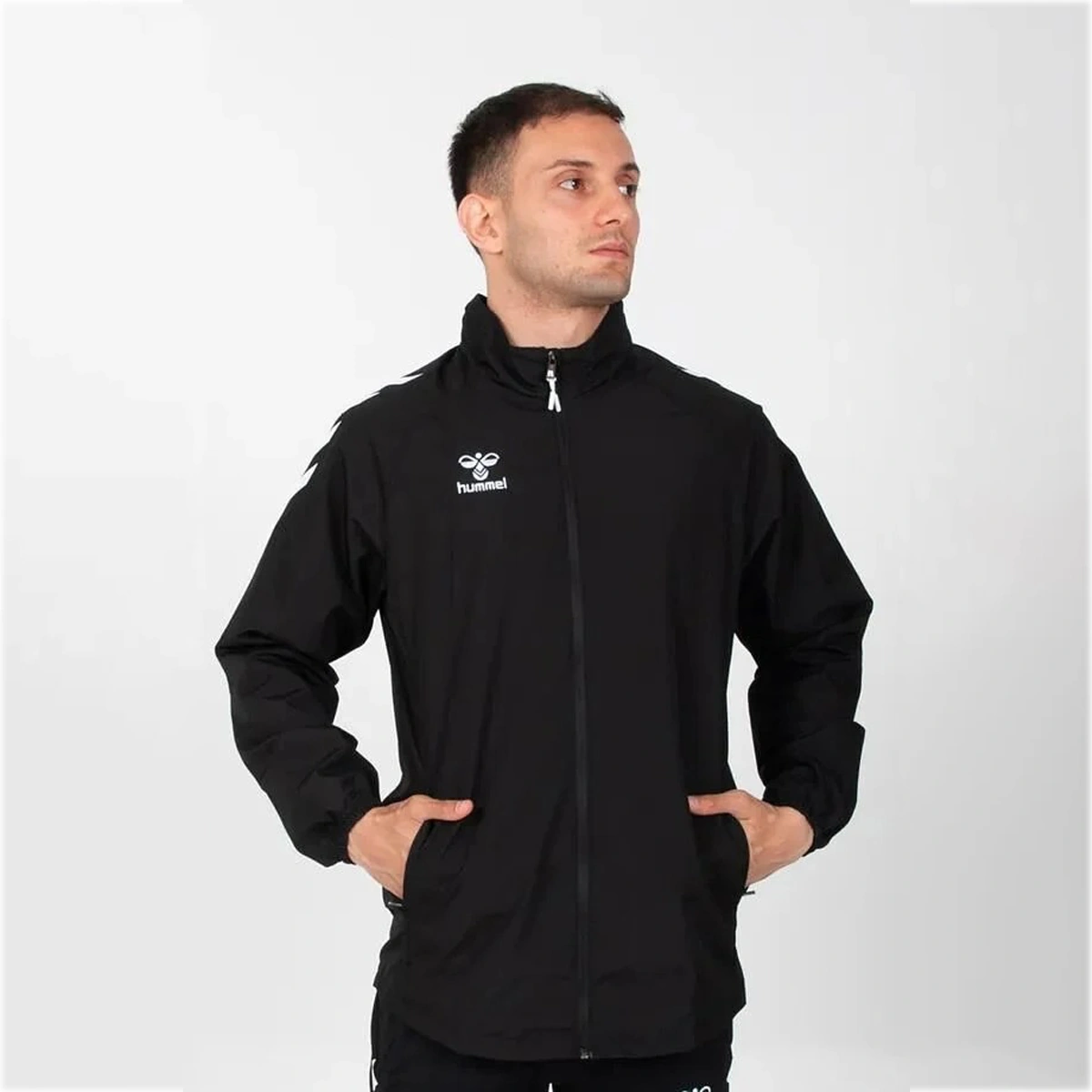 Hummel Line Erkek Siyah Dik Yaka Ceket Siyah