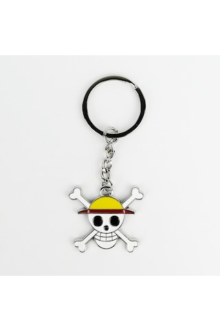 One Piece Hasır Şapka Korsanları Logo Anahtarlık Çok Renkli