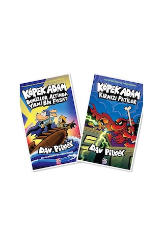 Köpek Adam 12 Kırmızı Patiler Dahil, Köpek Adam Son 2 Kitap, Kedi Çocuk Son 2 Kitap 5 Kitap