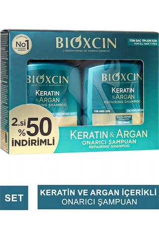Keratin Ve Argan Onarıcı Şampuan 300 Ml 2 Li Avantaj Paket