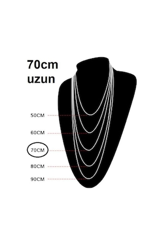 3mm Paslanmaz Çelik Top Boncuk Kolye Zincir 70 Cm Orta Uzunluk Unisex Gümüş
