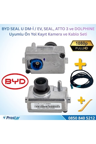 Byd Seal U Dm-i / Ev, Seal, Atto 3 Ve Dolphıne Ön Yol Kayıt Kamera Ve Kablo Seti - 1080p Full Hd