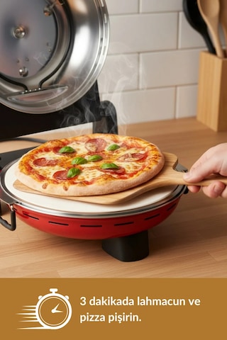 Dr.maya Pro Plus 1400 W Taş Fırın Pizza Makinesi