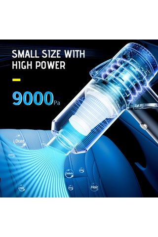 Padalink El Tutan Akıllı Süpürge: Kollapslanabilir Kablosuz, 9000pa Emme Gücü, Led Işık, 120ml Toplayıcı, Ev/araba/ofis Temizliği Siyah