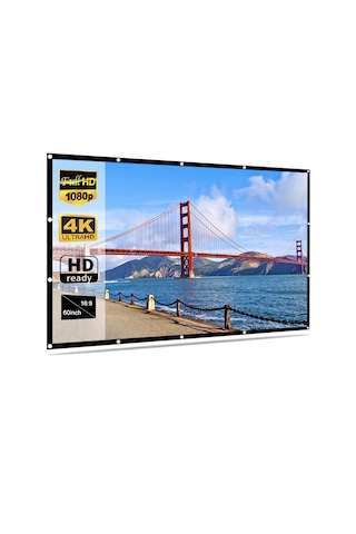 Hfambition 60 İnç 16:9 Katlanabilir Taşınabilir Projeksiyon Ekranı - Sinema, Toplantı İçin Yüksek Kaliteli Görüntü