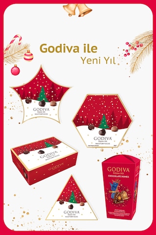 Godiva 2025 Yeni Yıl Ürünleri 5 Adet