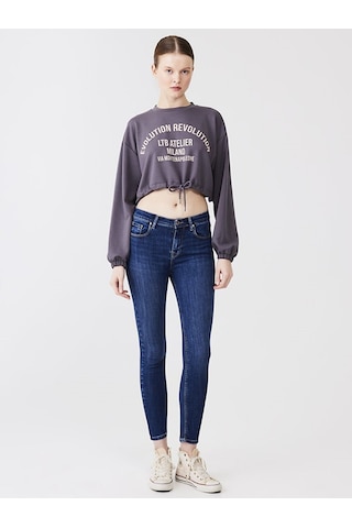 Ltb Tanya X Dar Paça Kadın Jean Pantolon 010095103015704 - 54994 Koyu Mavi